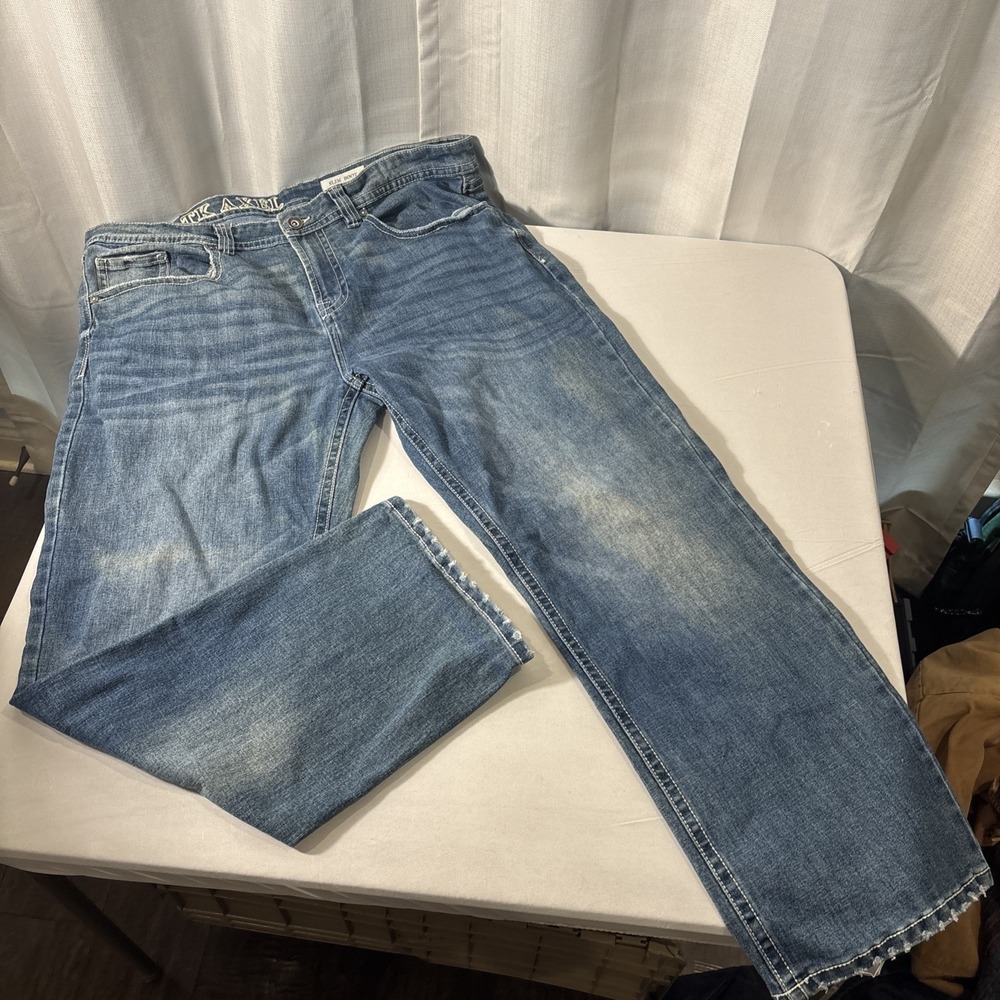 TK Axel Jeans Men's 30x32 Slim Boot Cut Denim Blue Pants